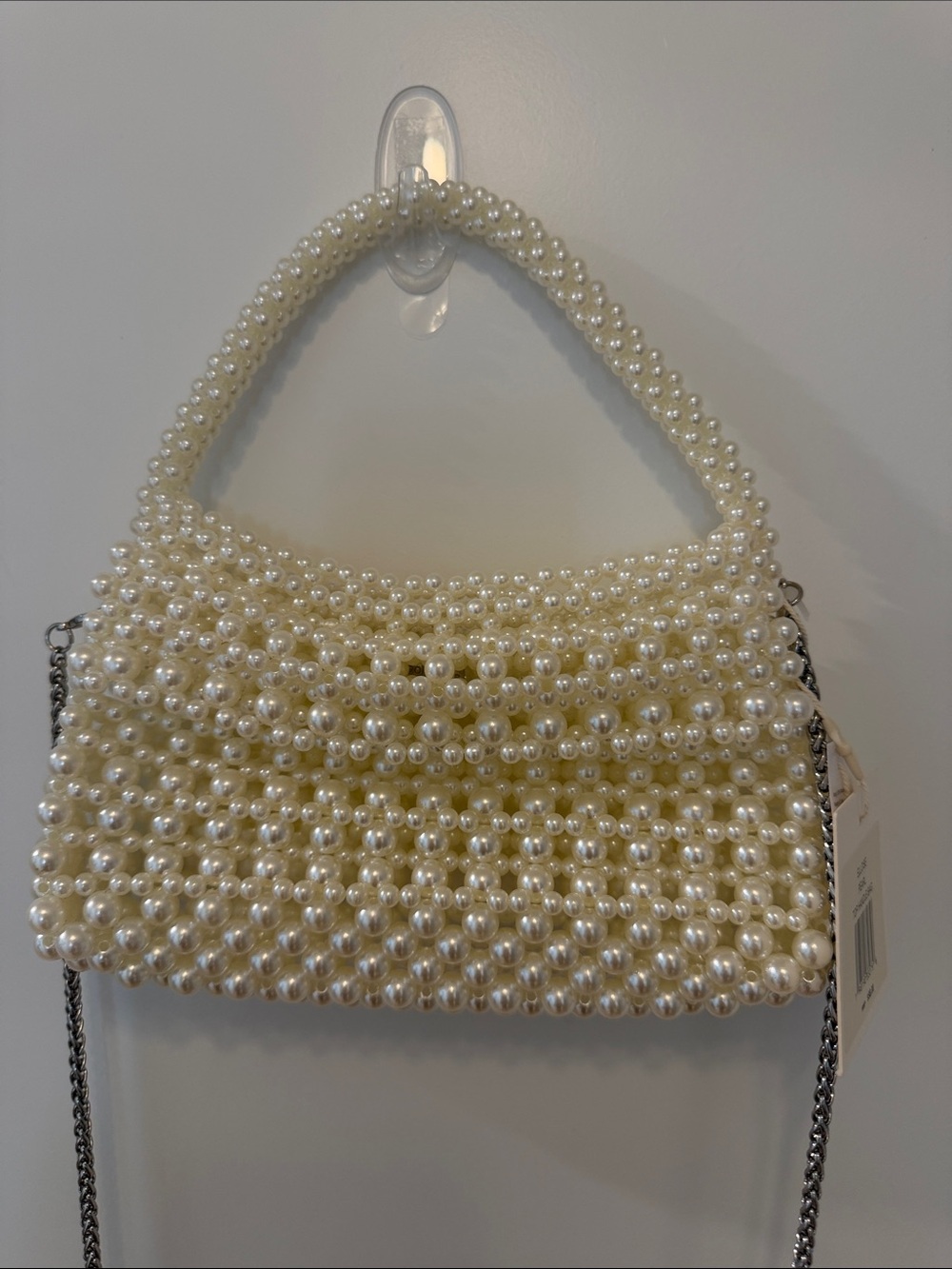 NWT Dolce Vita Pearl Beaded Mini Bag - Cream